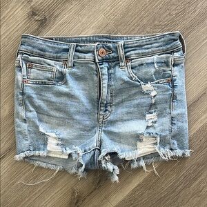 Distressed Denim Shorts